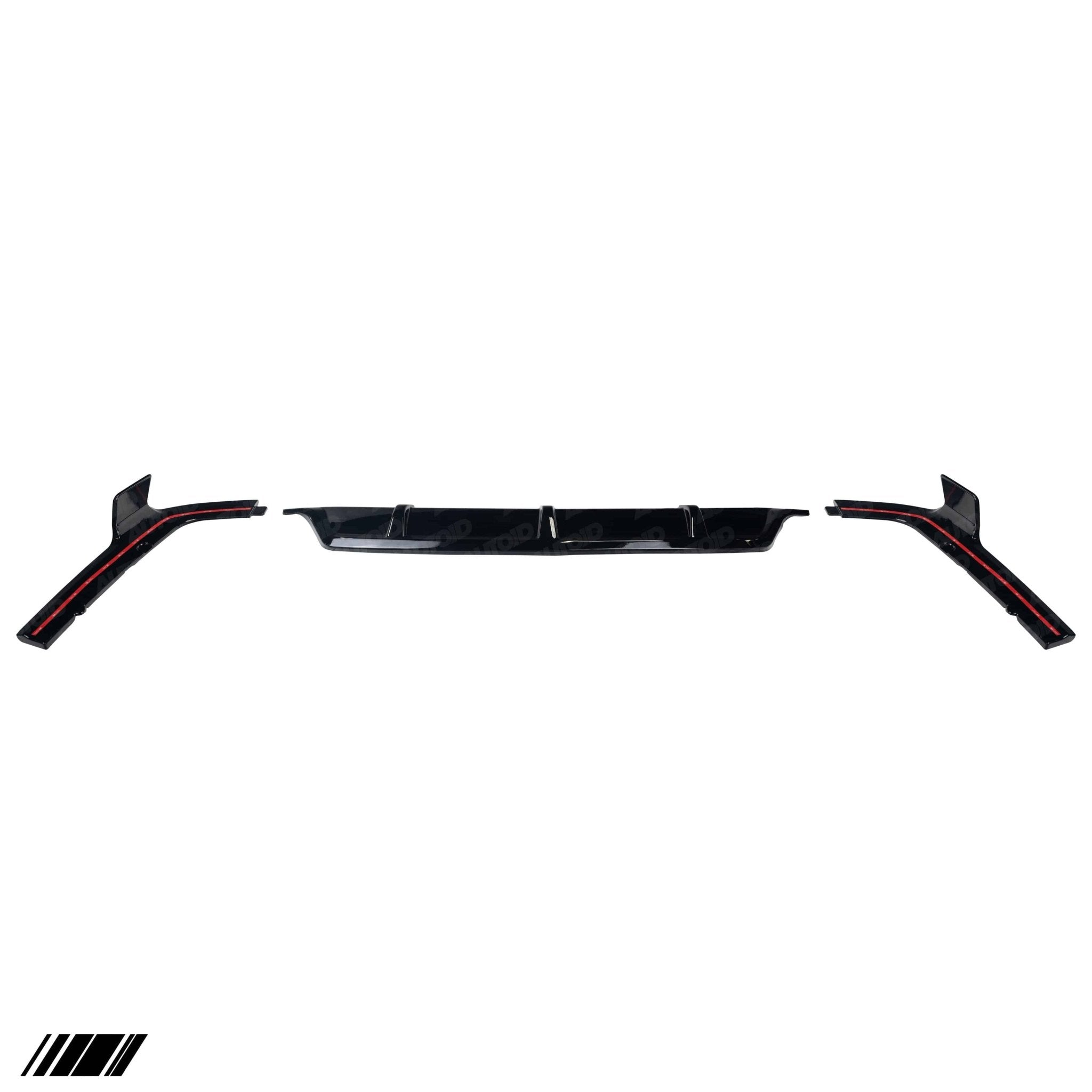 Gloss Black Competition Rear Diffuser Set for BMW X7 (2018+, G07) - Evolve Automotive